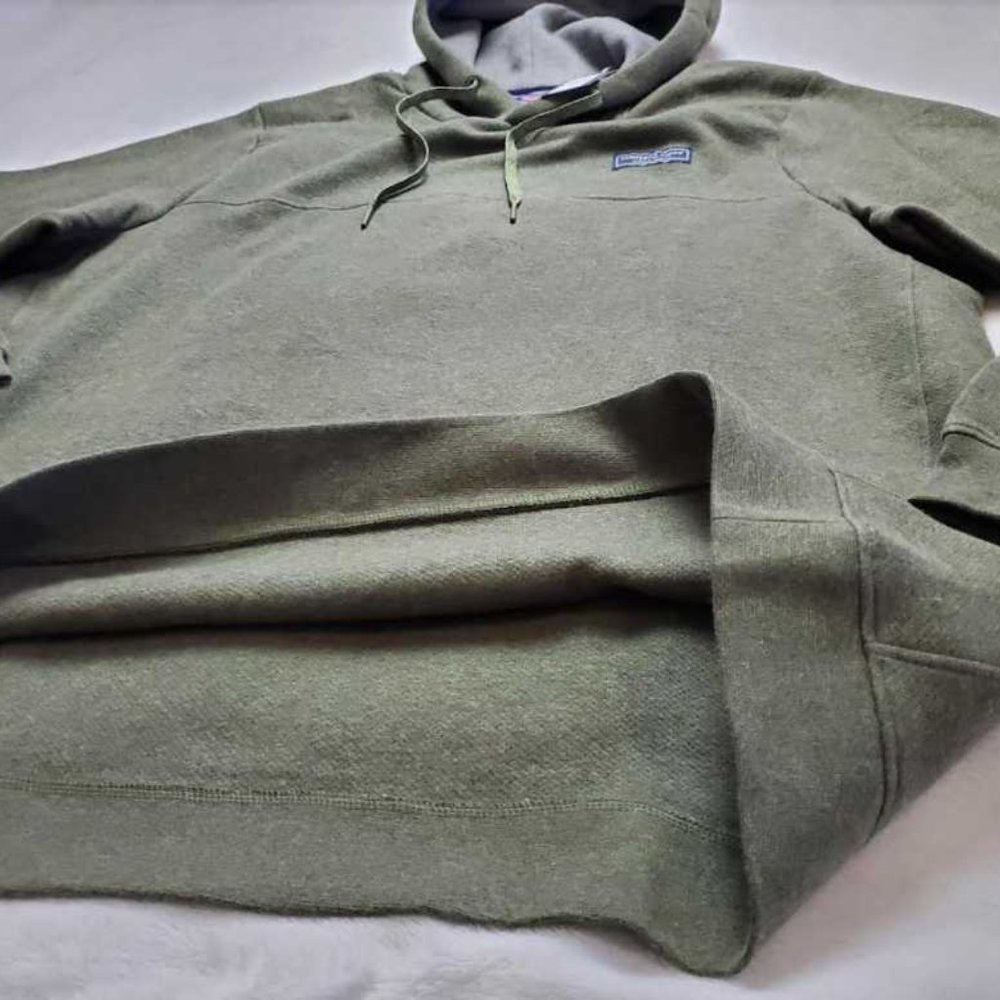 NEW  XL VINEYARD VINES SALTWATER FLEECE HOODIE IN SURPLUS GREEN SWEATER - Picture 5 of 8